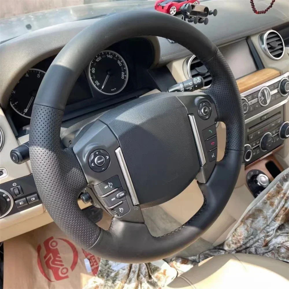 

Hand Sewing Non-Slip Car Steering Wheel Cover Genuine Leather For Land Rover Range Rover Evoque Discovery 4 Freelander 2