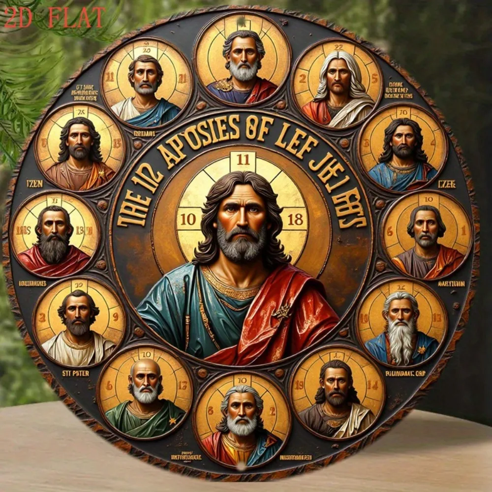 Vintage Religious Apostle Aluminum Metal Sign 8