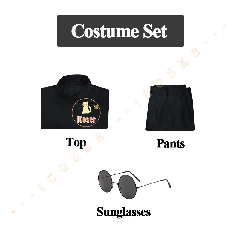 Costume de Cosplay Gojo Satoru pour Homme et Femme, Anime Jujutsu Kaimmense Saison 2, Uniforme Sв, Perruque, Lunettes de Soleil, TakJujutsu High, Halloween X