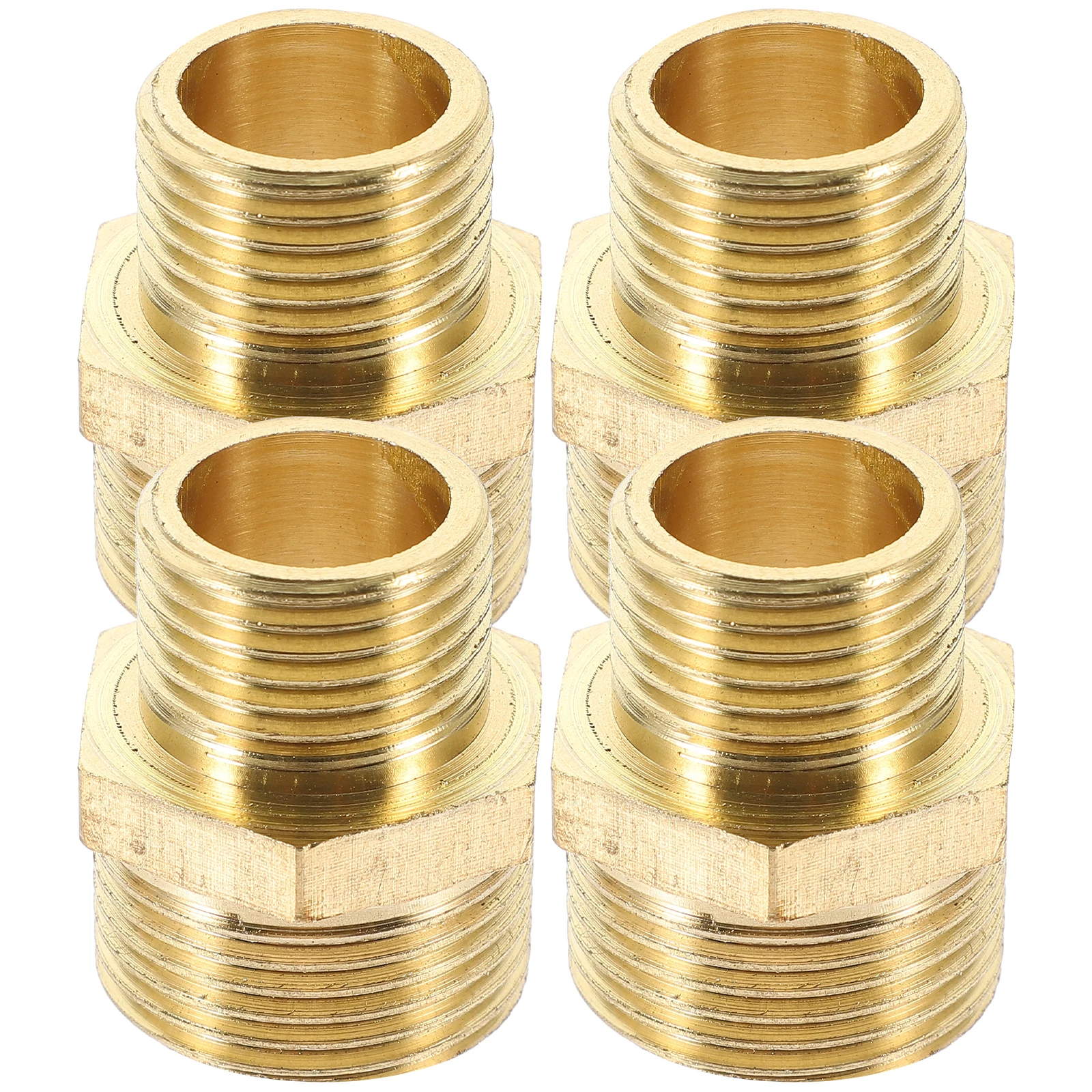 

4pcs Stainless Steel Reducing Coupling Fittings 1/2 to 3/4 Inch Garden Hose Adapter Quick Connectors Water Hose Fittings Easy