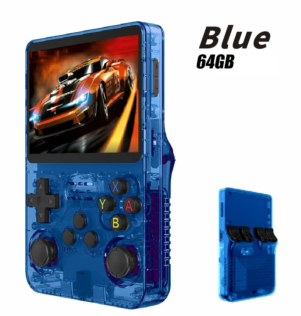 R36s Neue Handheld-Spielkonsole Open-Source-Linux 3,5-Zoll-IPS-Bildschirm Handheld 128GB Videoplayer Weihnachtsgeschenk