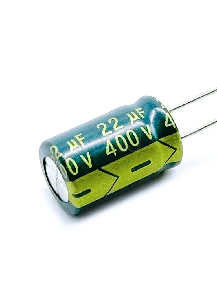 5-10 sztuk 400V 22UF wysokiej częstotliwości niska impedancja 10*17mm 20% aluminiowy kondensator elektrolityczny 22000NF 20% — zdjęcie 2