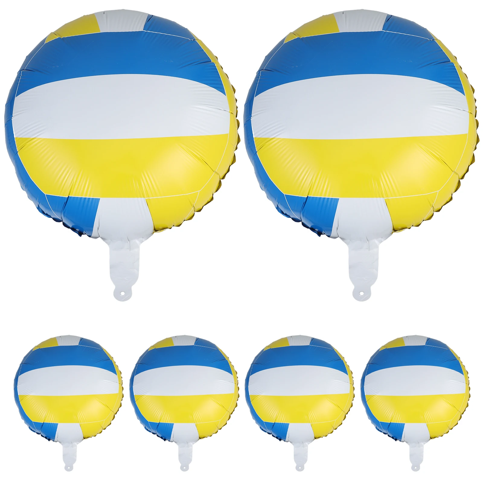 

6pcs 18 Inch Volleyball Balloons Beach Party Decorations Sports Theme Supplies Inflatable Ball Stylish Accessories