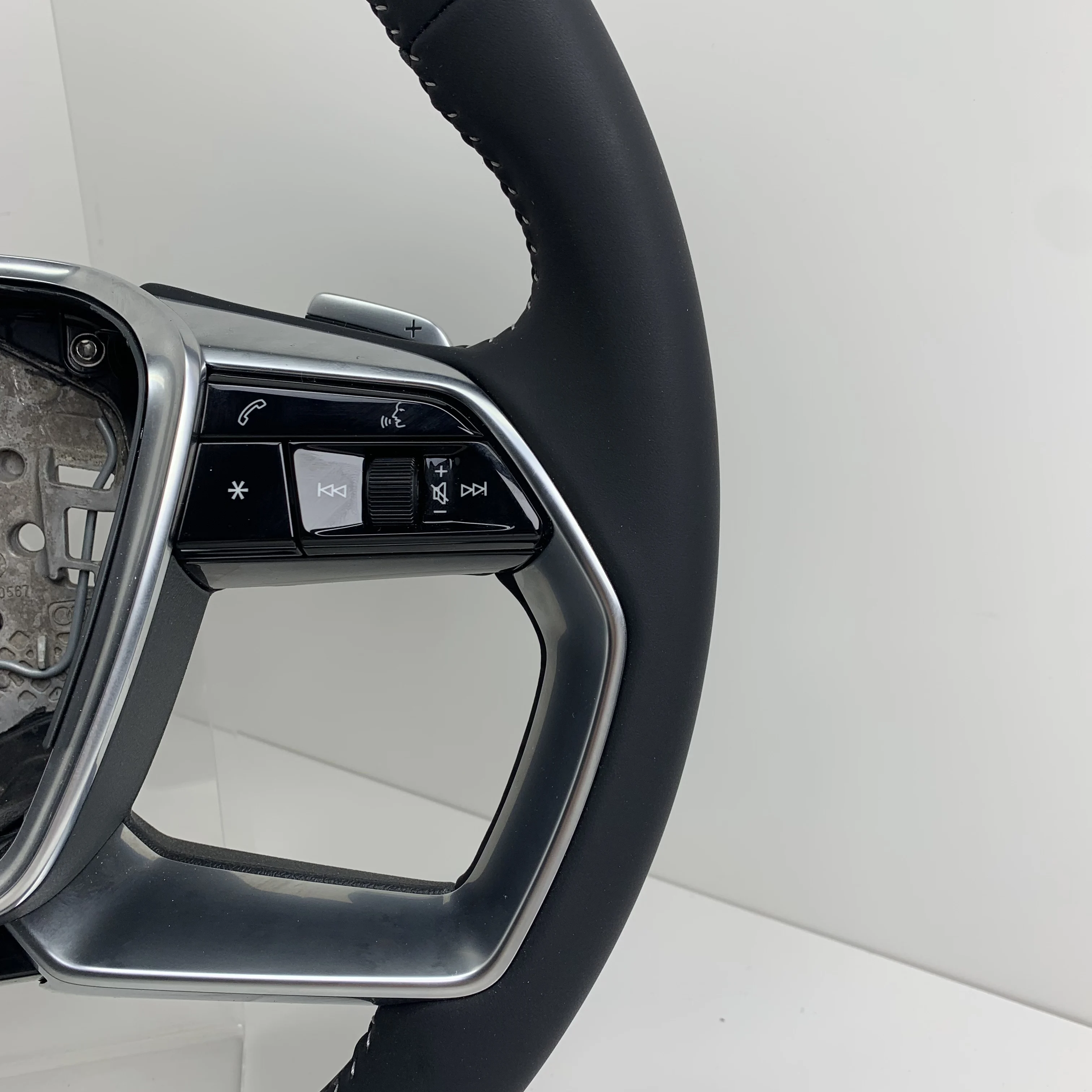 Custom Volant Full Leather Steering Wheel for Audi A3 A4 A8 B8.5 A5 A6 C7 C8 S3 S4 S5 B9 RS3 8V RS7 - view 3