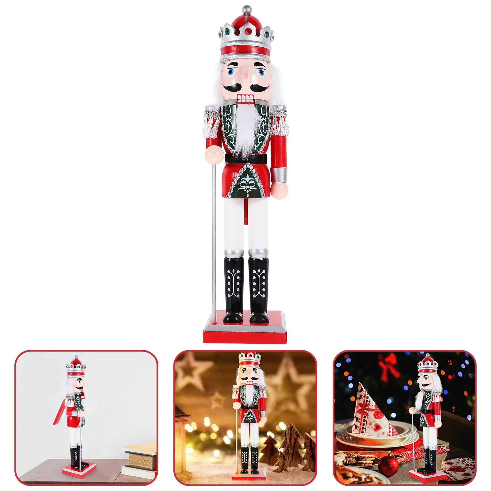 

Delicate Workmanship Good Painting Christmas Nutcracker Statue Desktop Decor Perfect for Bedroom Living Room Gifts