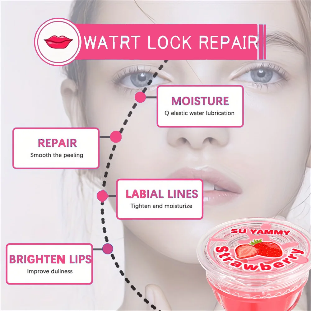 Fruity Lip Sleeping Mask,ลิปบาล์มให้ความชุ่มชื้น,ดูดซับง่ายไม่เหนียวเหนอะหนะ Hydrating,ของขวัญเหมาะสําหรับแฟน,ภรรยาและแม่