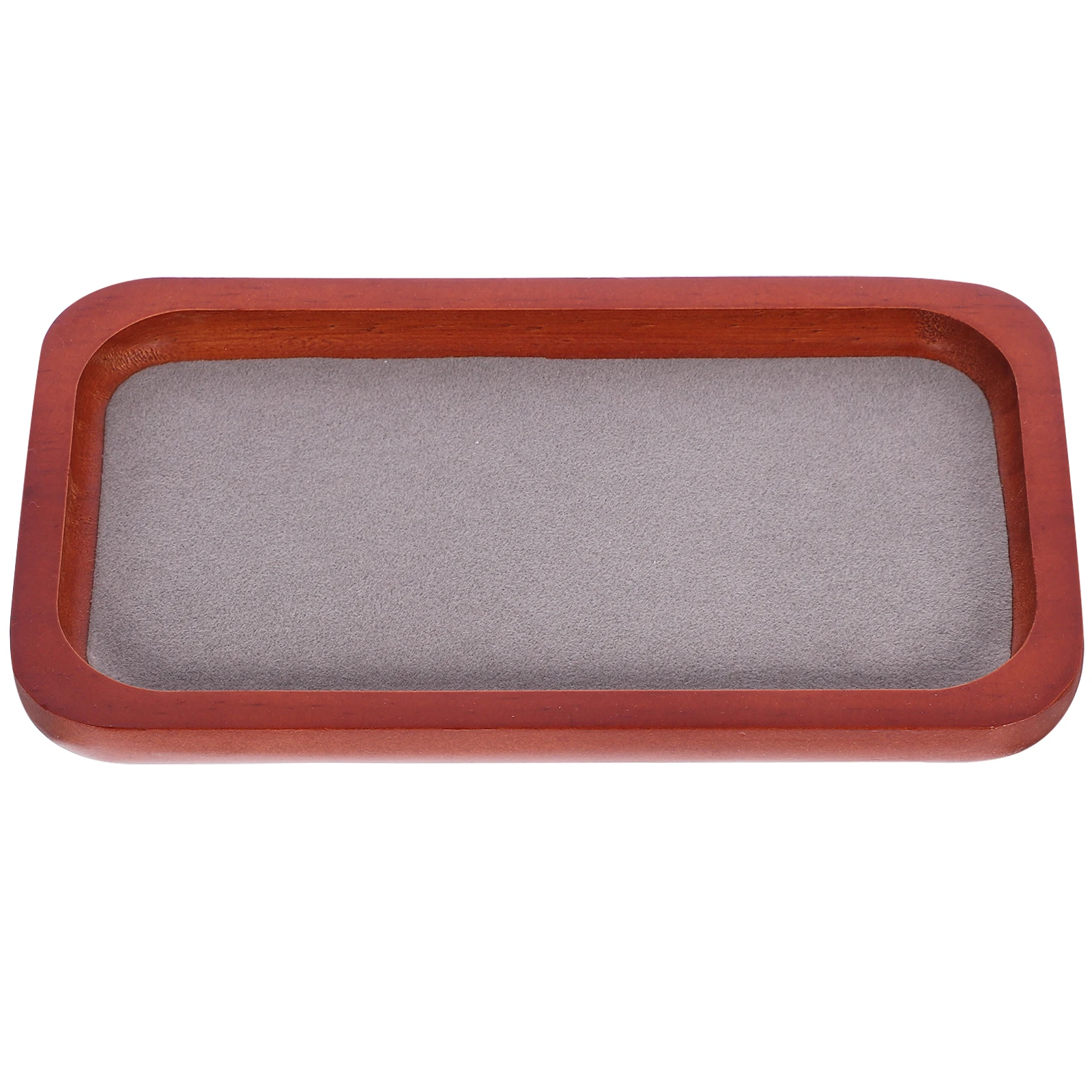 

Wooden Jewelry Tray 14cm Grey Vintage Earring ganizer Display for Bracelet Necklace Bead Storage Home Decor