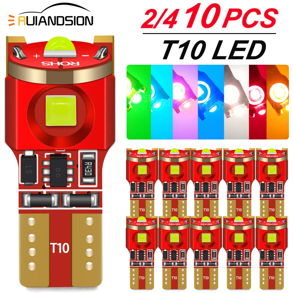 

T10 W5W 194 168 LED Canbus Error Free Signal Bulbs DC 10-15V Fit 12V For Car Interior Dome Reading Lamp Map License Plate Lights