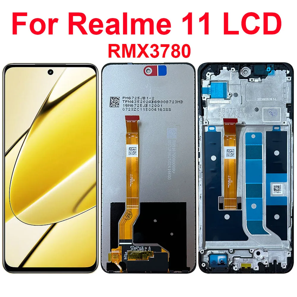 

6.72''Screen For OPPO Realme 11 LCD Display With Frame ,Touch Screen Digitizer Assembly For Realme 11 RMX3780 Screen Replacement