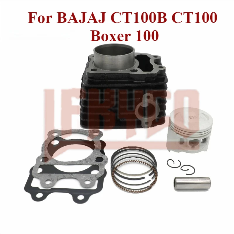 53mm Bore Motorcycle Cylinder Kit 100CC for BAJAJ CT100B CT100 Boxer 100 BAJAJ100 4-stroke Piston Rings Tool Motor Engine Parts