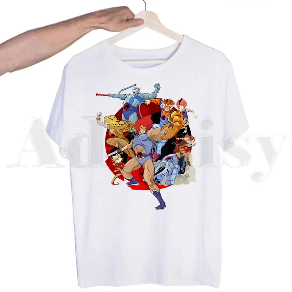 Thundercats Hip Hop Kawaii Cartoon T-shirts Top Tees Streetwear Harajuku Funny Tshirts Men Fashion Summer Tshirt