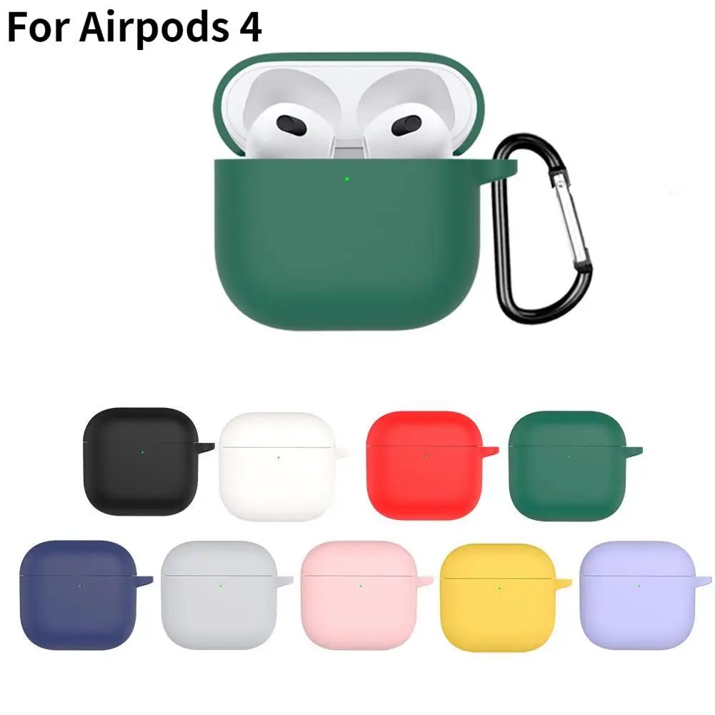 Silicone Earphone Cases For Airpods 4 Headphones Protective Case  For Apple Airpods Pro Shell 2024 New Airpods Covers