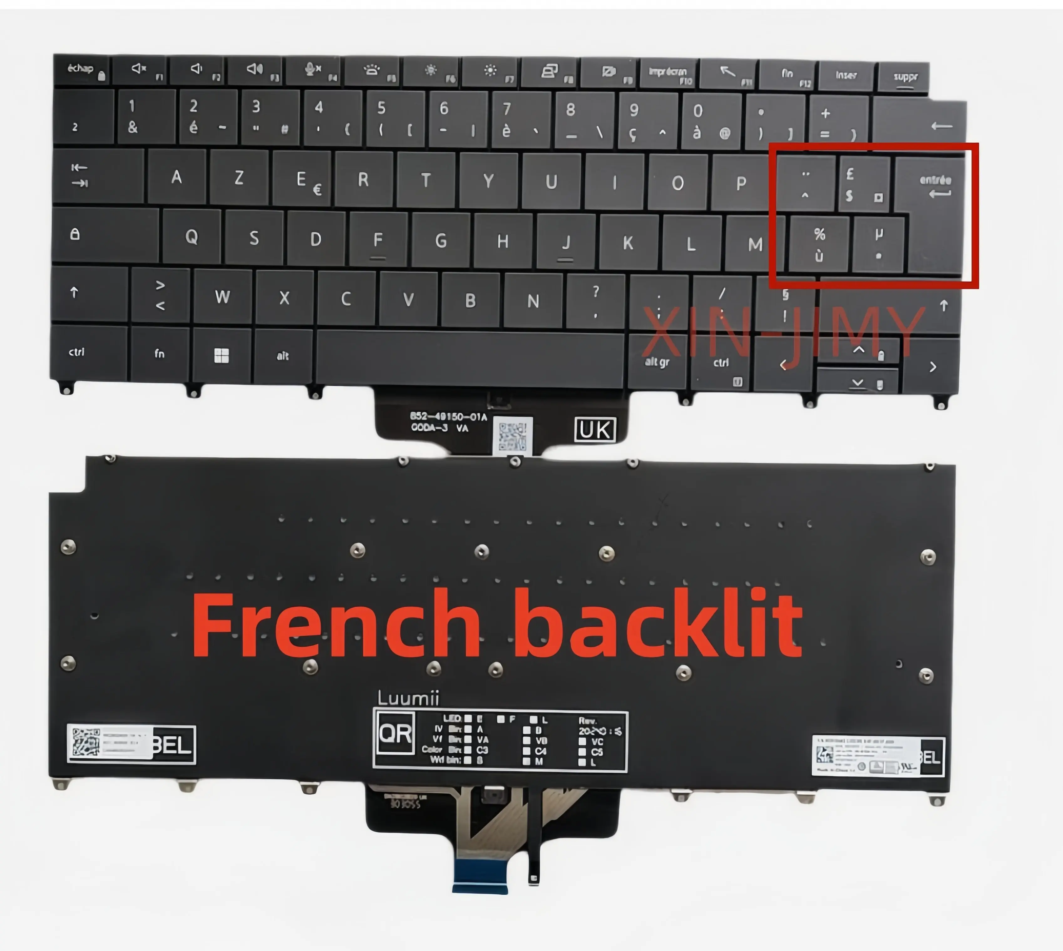 French layout backlit black Laptop Keyboard For Dell Latitude 9440 SNB02B20 Notebook