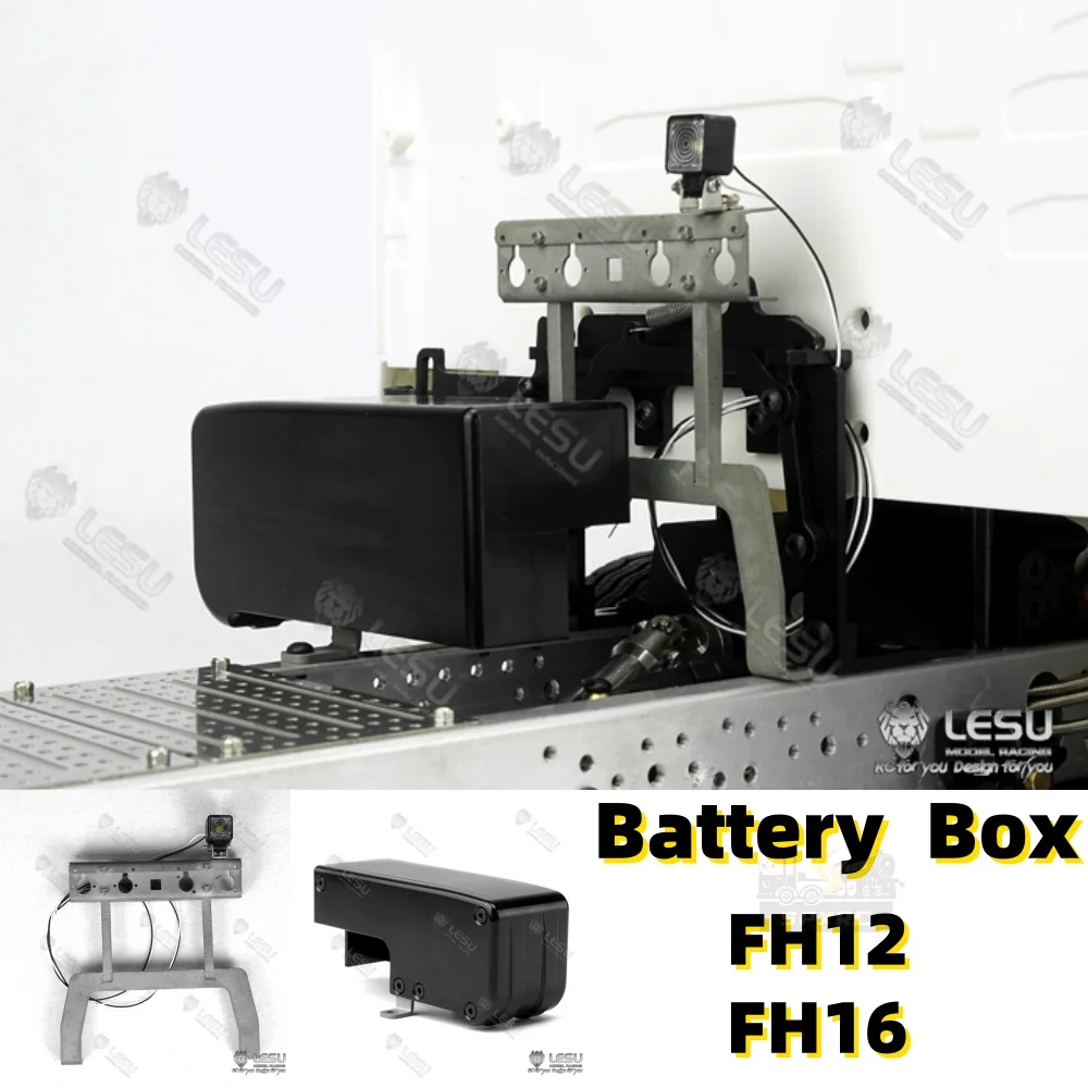 

Metal Battery Box Simulation Universal FH12 FH16 For 1/14 Tamiya RCVolvo Tractor and Personal DIY Modified Vehicles