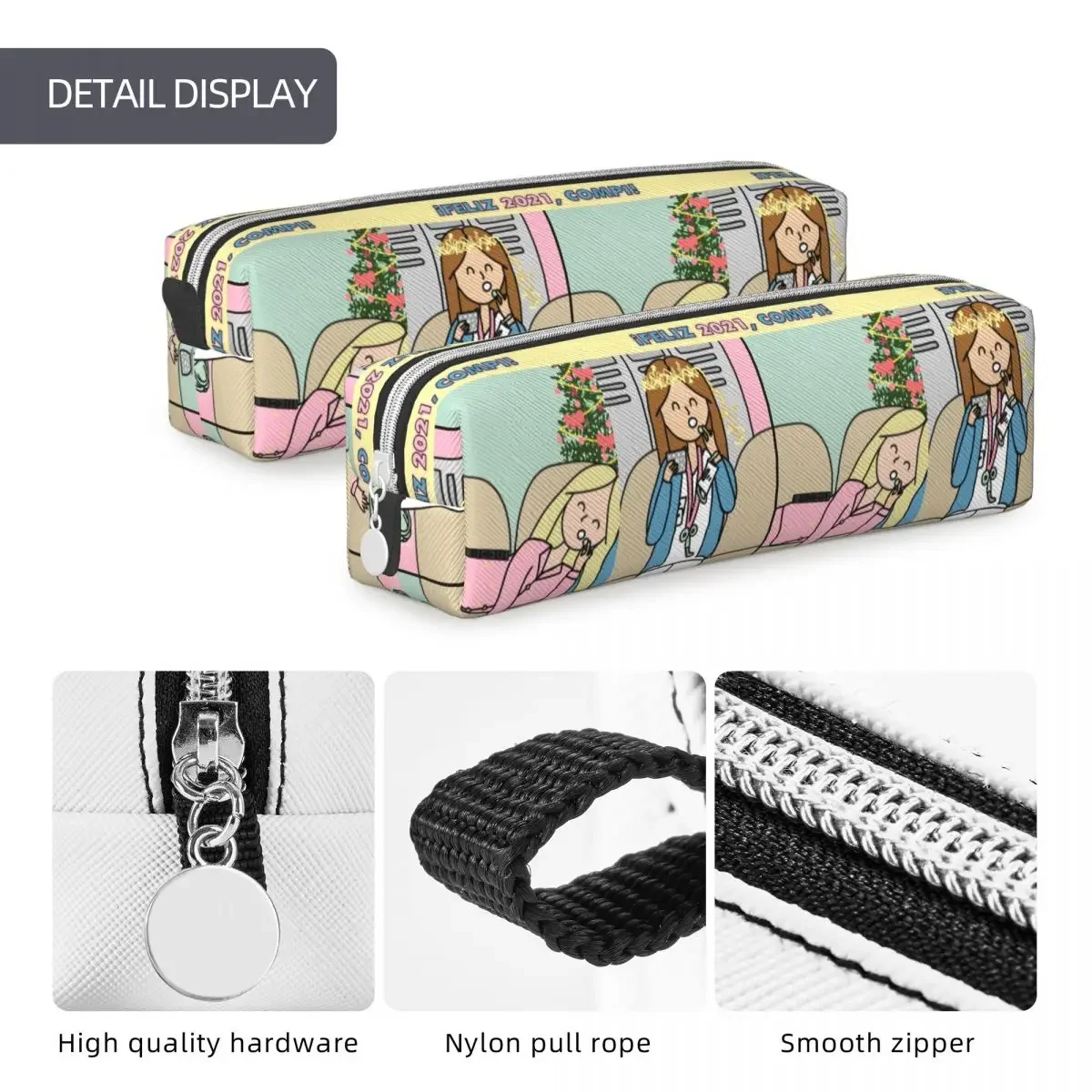 Enfermera En Apuros Pencil Case Doctor Nurse Pencilcases Pen Holder for Girl Boy Big Capacity Bags Office Zipper Stationery image 5