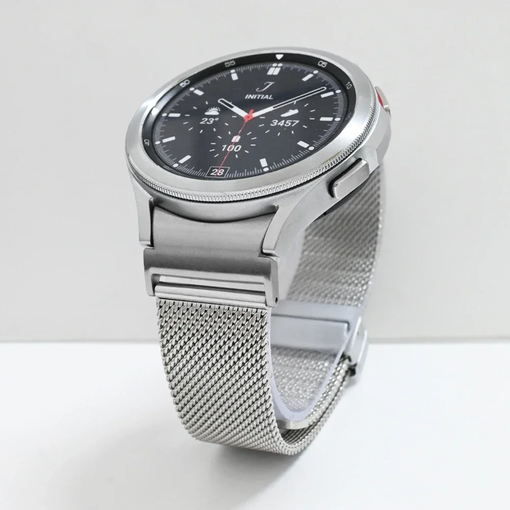 Cinturino rapido in acciaio inossidabile per Galaxy Watch 7/6/5 40mm 44mm Milanese per Samsung Galaxy Watch 6 Classic 43mm 47mm 5pro 45mm