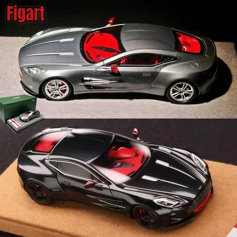 Modèle de figurine de voiture réaliste miniature en résine, édition spéciale du Nouvel An Aston ONE-77, échelle 1:64, objet décoratif pour adultes