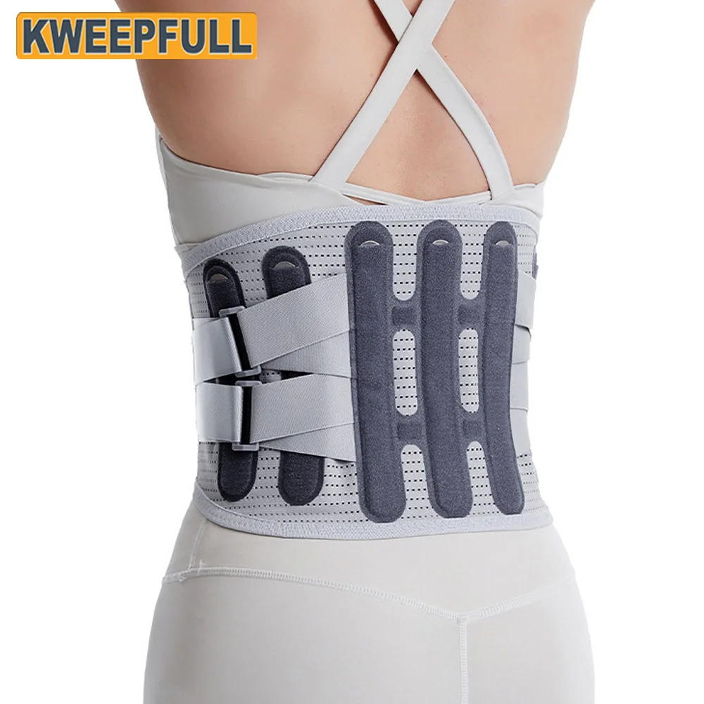

1PC Lower Back Brace with 7 Support Stays, Breathable Anti-Skid Back Support Belt for Pain Relief At Work