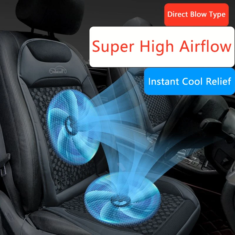 Newest Car Ventilated Seat Cushion Auto Cooling Seat Cushion Vehicle Summer Cool Piece Backrest Cushions Car Accessories