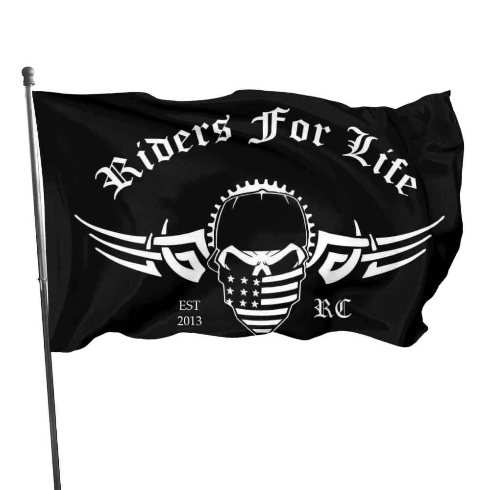 Riders For Life Motorcycle Flags 90*150cm 120*180cm Banner Indians Flag Indoor And Outdoor Decoration