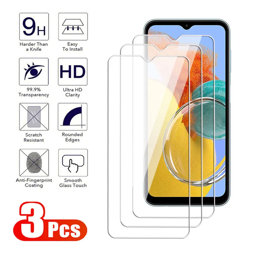 3 шт. полное покрытие из закаленного стекла для Samsung Galaxy M04 M11 M12 M13 M14 M21 M22 M23 4G 5G Защитная пленка для экрана Samsung M21S Film