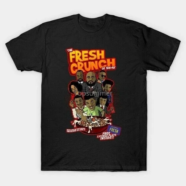 The Fresh Crunch Of Bel-Air Cereal Fresh Prince Of Bel Air Parody Black T-Shirt