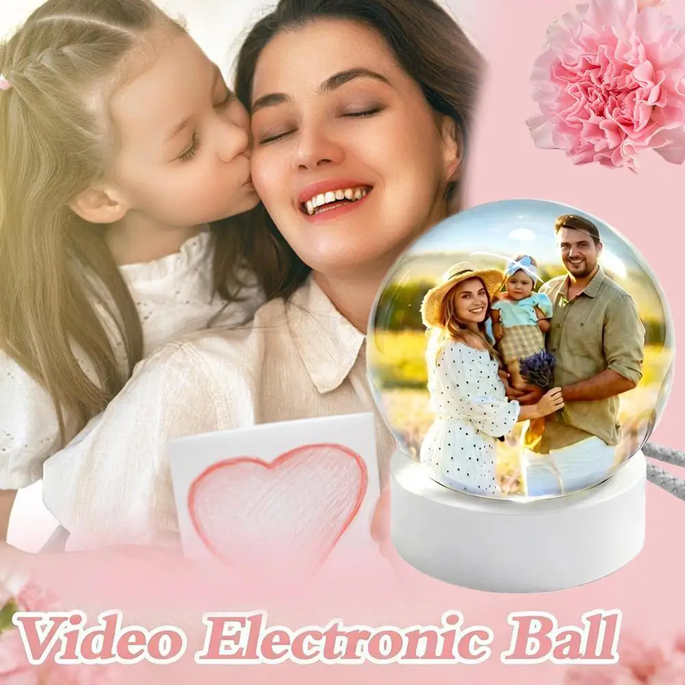 2.7-inch Video Memory Ball 4GB Video Player 1000mAh Crystal Ball Lamp Resolution 480×480 DIY Memory Art Glass Ball For Gift