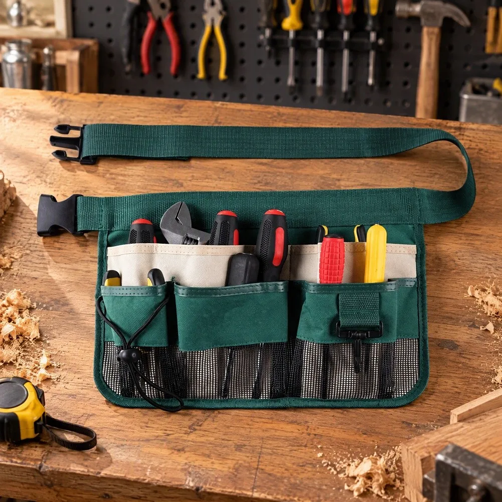 Lightweight Unisex Gardening Tool Belt Apron For Quick Release Pocket With Adjustable Belt Breathable Horticultural Tool Kit
