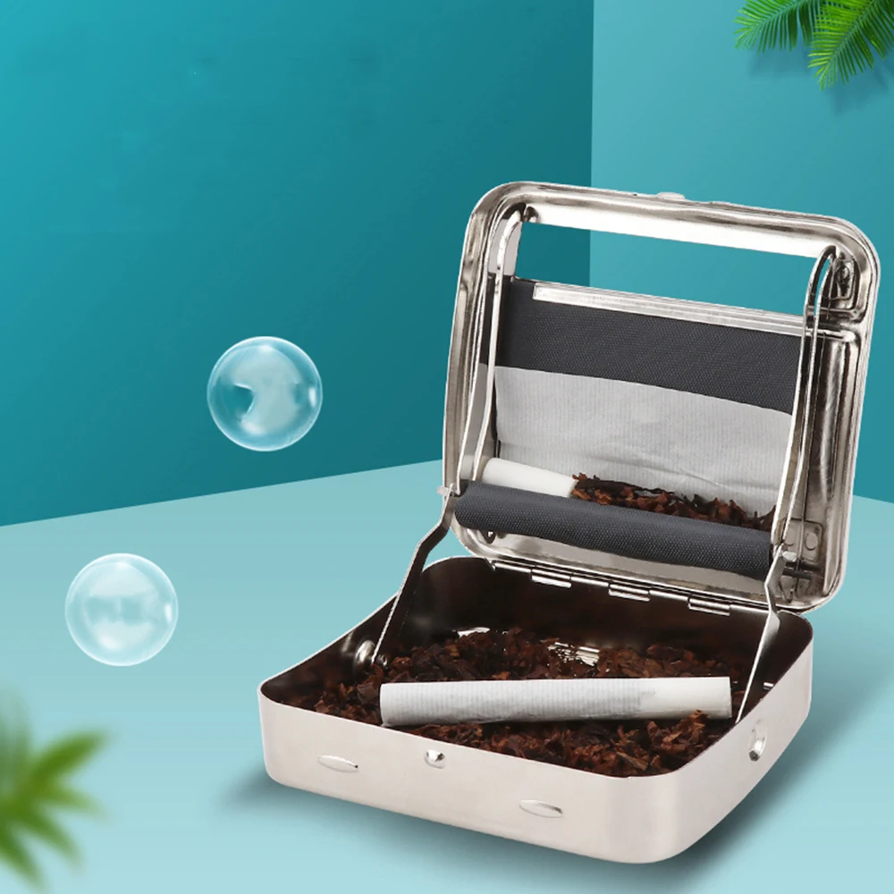 

70/78/110mm Manual Metal Cigarette Rolling Machine Portable Adjustable Tobacco Roller Case Box Smoking Accessories for Smoker
