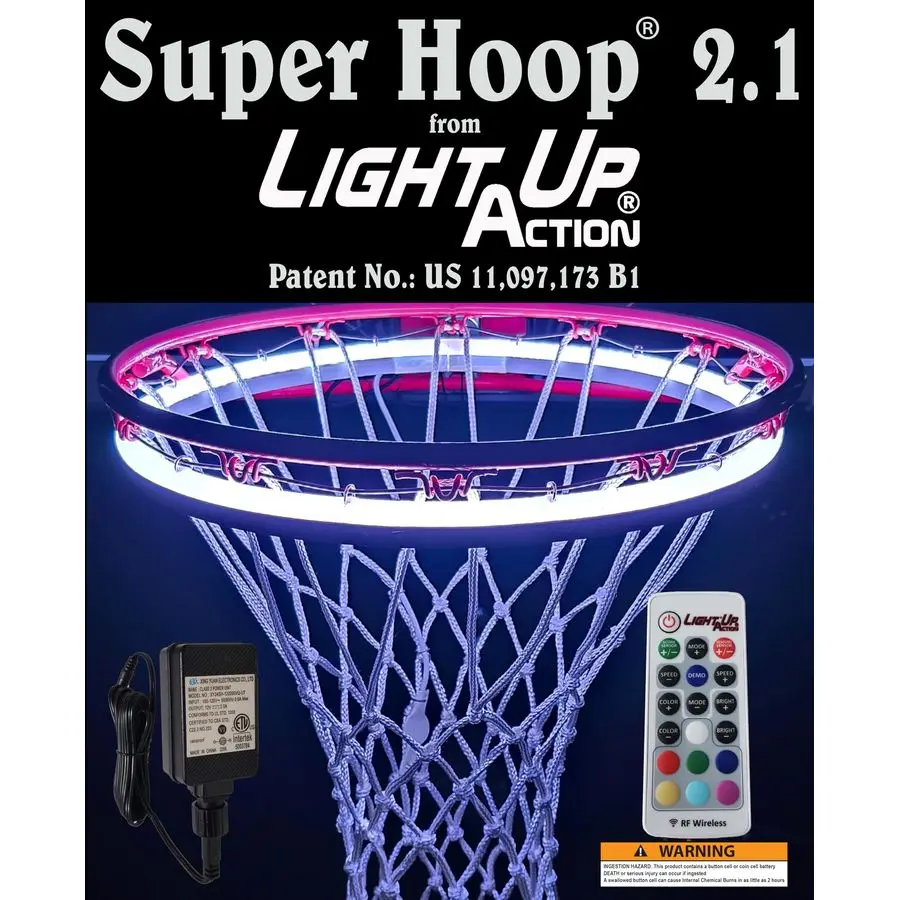 

Интерактивный усилитель баскетбольного кольца Hoop 2.1 с датчиком отскока, неоновая светодиодная система освещения