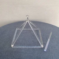 Pirámide de canto de cristal de 3-9 pulgadas, instrumentos curativos de sonido para meditación y Yoga, torre Triangular de cuarzo transparente, cuenco con sonido de cristal, regalo