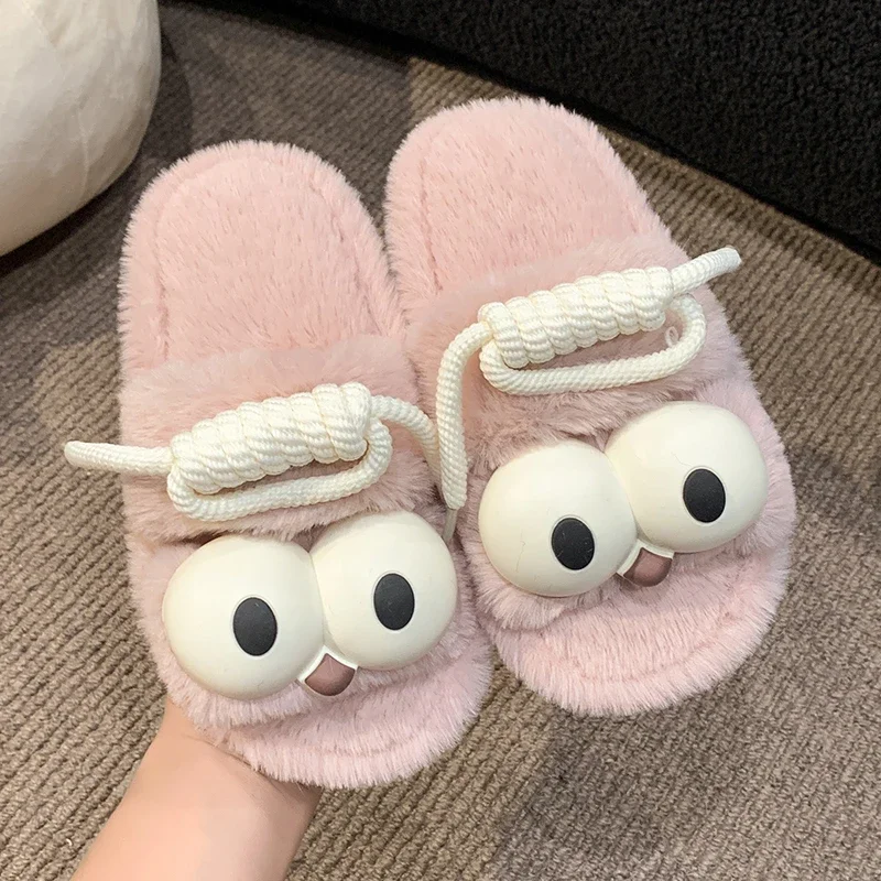 2024 Children Outside Slippers for Girls Winter New Fahion Cute Cartoon Soft Bottom Anti-slippery Versatile Casual Warm Shoes