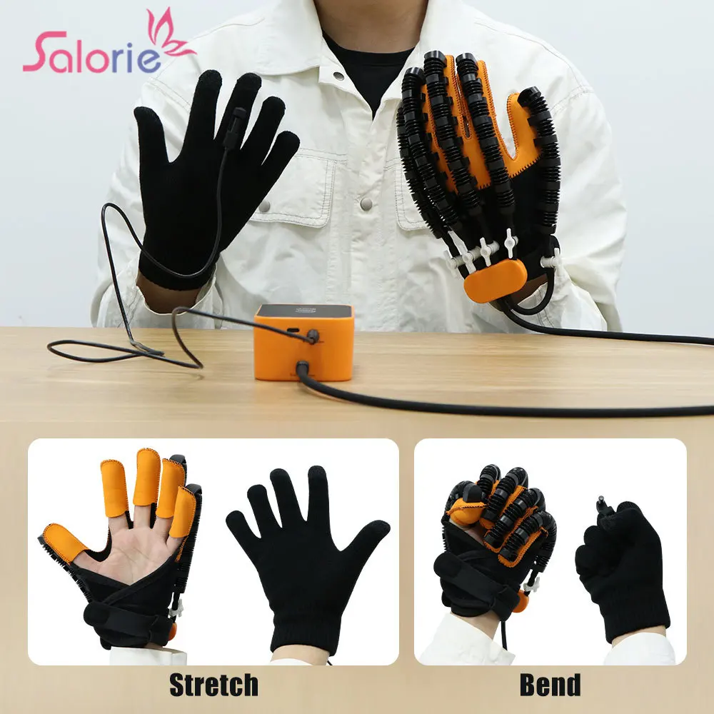 Rechargeable Left Right Rehabilitation Robot Gloves Stroke Hemiplegia Cerebral Infarction Training Hand Care Finger Exerciser