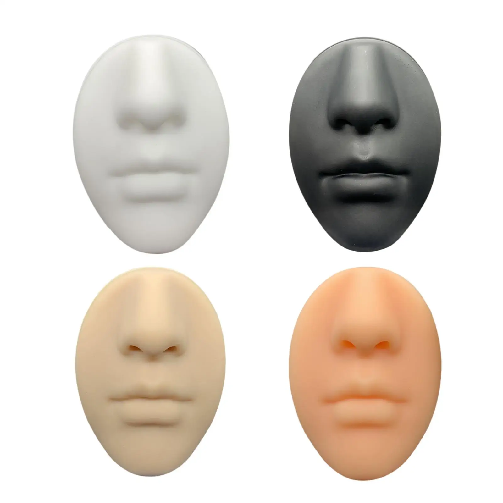 Silicone Face Model Teaching Tool Mannequin Part Displays Soft for Nose Lip