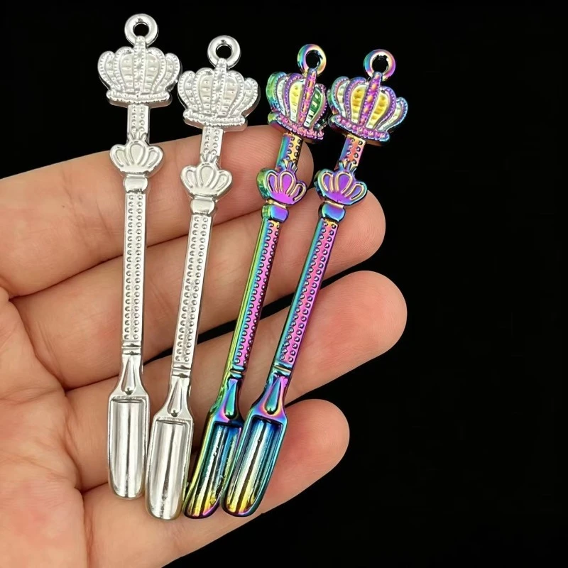 4PCS 8PCS New Design Snuff spoon Metal medicine Scoop various colors Pipe spatula mini Snuff bottle Gadgets men women Gifts image 6