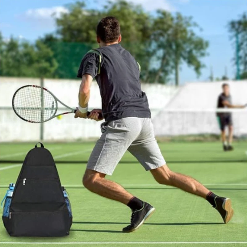 Pickball Tennis Backpack Lightweight Sports Gym Shoulder Bag Holds 2 Rackets with Side Net Pocket Fitness Training Handbag