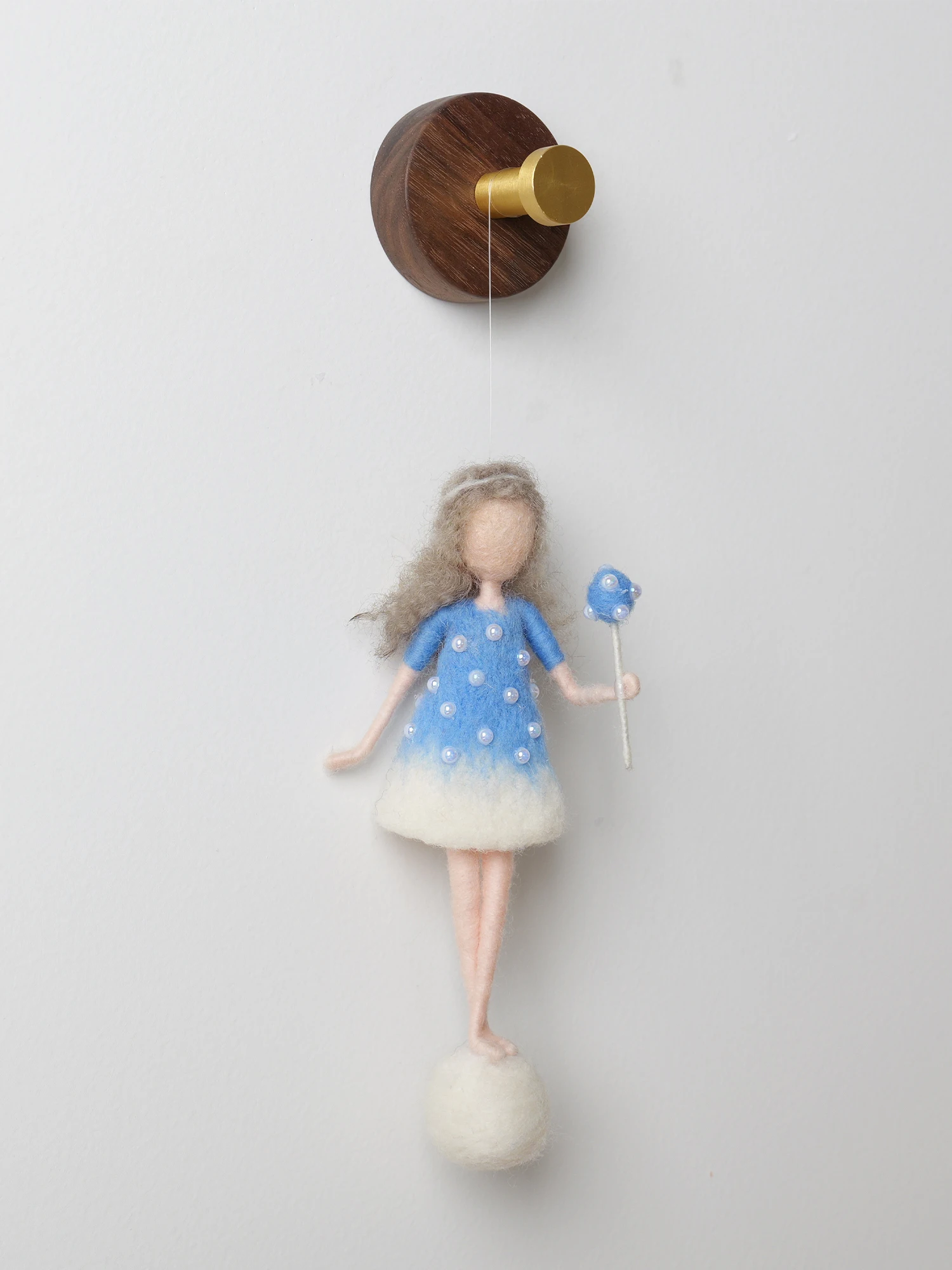 

Blue Fairy Doll DIY Wool Felt Crts Kit Handmade Home Decorations Car Hanging Ornaments Small Angel Toy Material Paage