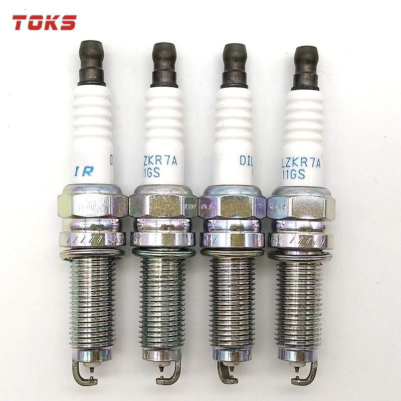 4pcs 12290-R41-L01 DILZKR7A11GS Dual Iridium Spark Plugs For Honda CR-V IV and CIVIC IX Car Candle 12290R41L01