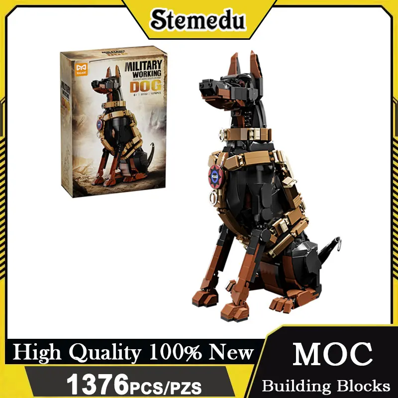 

Конструктор «Доберман-пинчер» из 1376 деталей, модель животного, развивающая игрушка для сборки, украшение, подарок на день рождения для детей