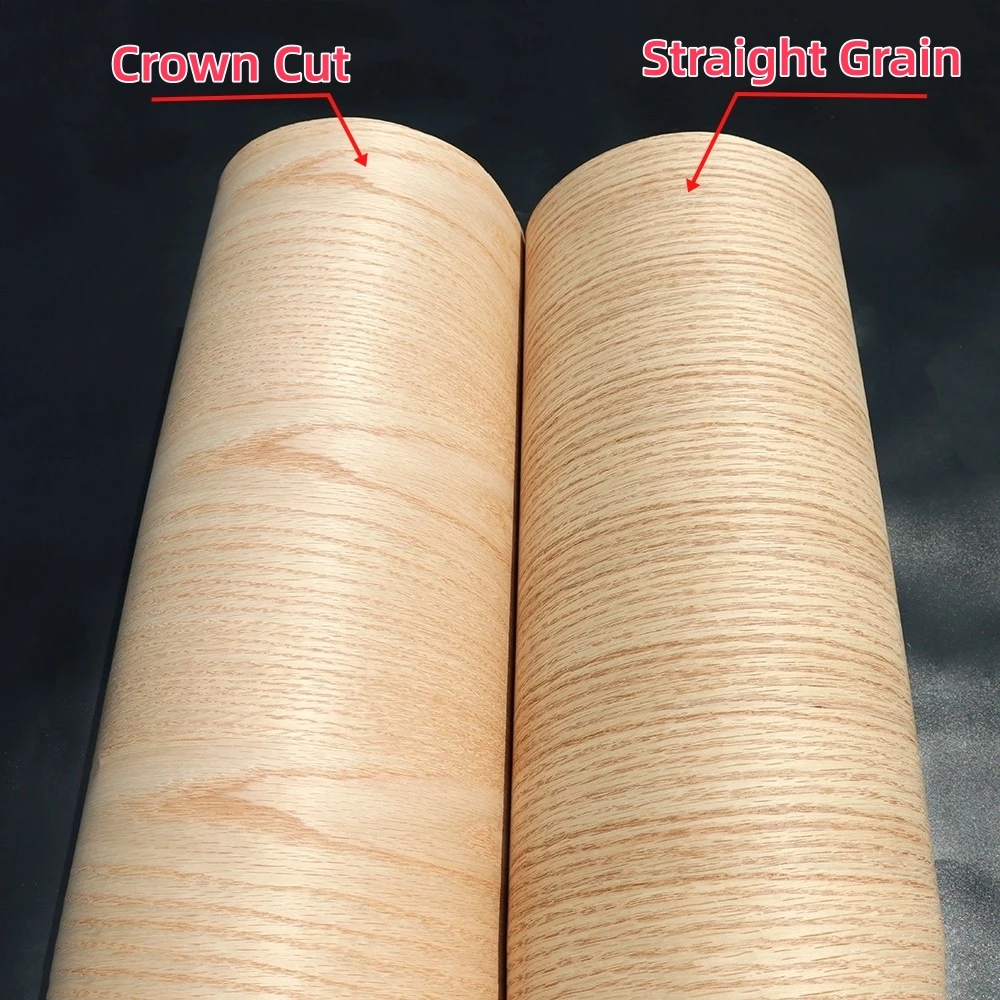 58x250cm Natural Wide Red Oak Wood Veneer For Furniture Renovation Cabinet Decoration Wall Panels Interior Design image 2