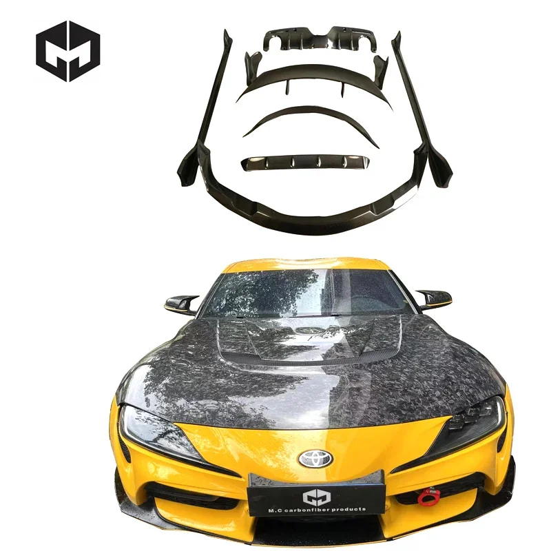 

Guangdong Carbon Fiber Factory Car A90 rear body kit lip diffuser side skirt spoiler for Toyota Supra AG style diffuser lip 19+