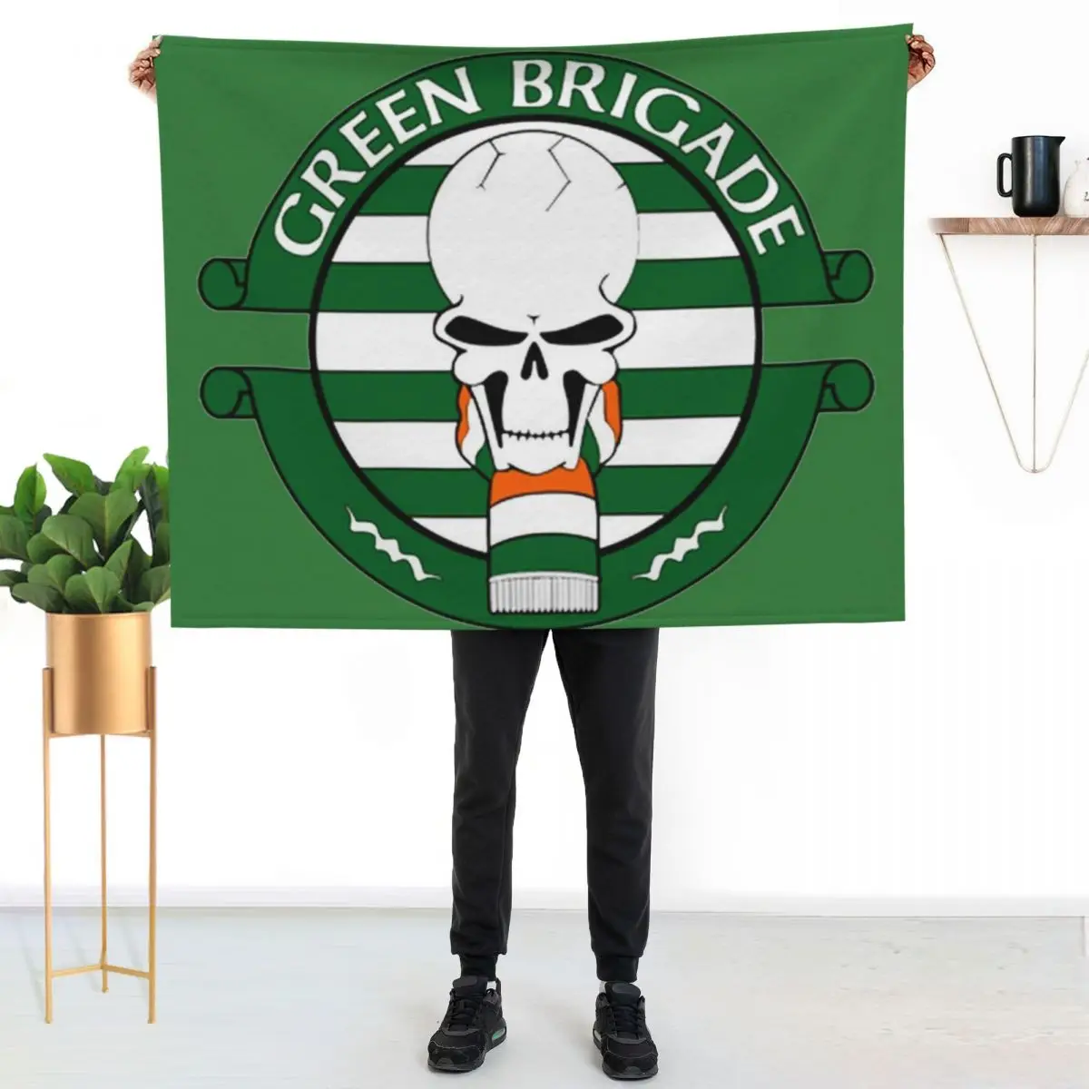 

Green Brigade Throw Blanket Soft Plush Blanket as Housewarming Gift