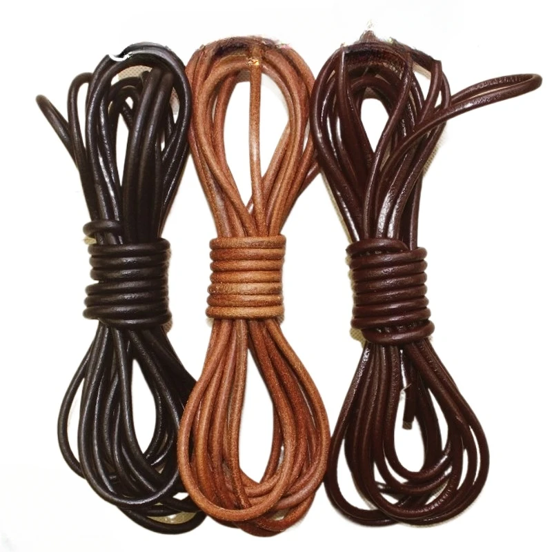 

30 м/лот, 3 мм, 4 мм, 5 мм, круглый шнур из искусственной кожи, веревка, аксессуары «сделай сам», черные кофейные сумки, коллекция обуви, ремесленные струны