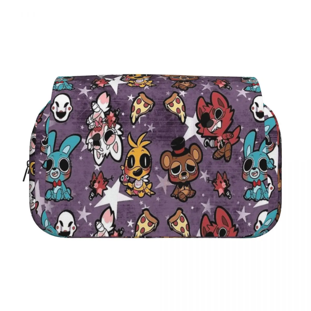 FNAF At Freddys Double Clamshell Pen Case Pencil Pouch Pen Holder for Student Large Storage Bags Office Gift Stationery