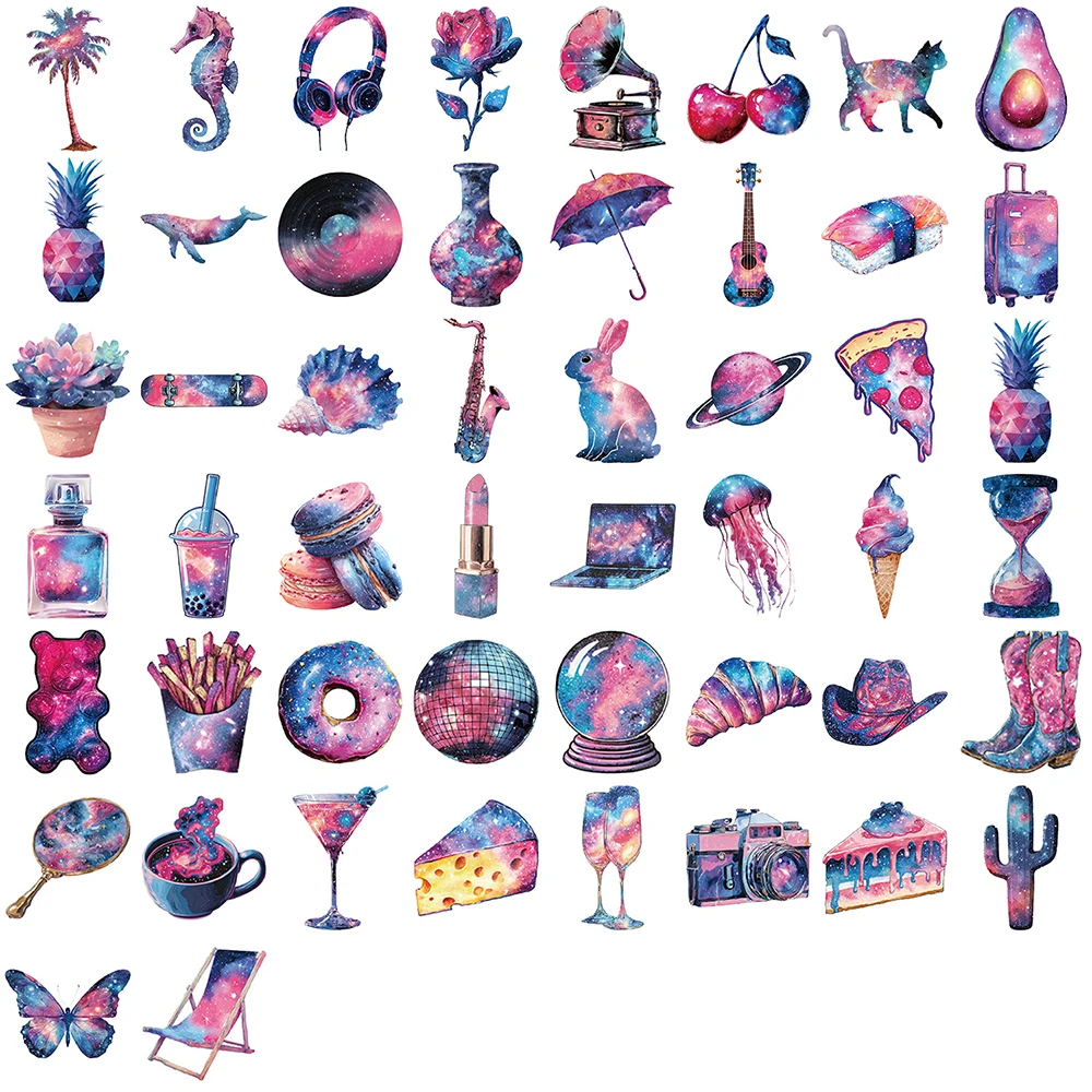 10/30/50 個透明カラフルな星空美的ステッカー漫画クリエイティブ落書きデカール荷物電話スクラップブックステッカー