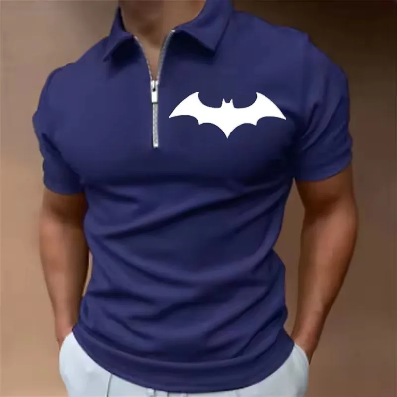 Fashion Bat Pattern Men's Polos T-Shirts Short Sleeve 3D Printed Street Hip Hop Trend Male POLO Tee 6XL Plus Size Casual Tops