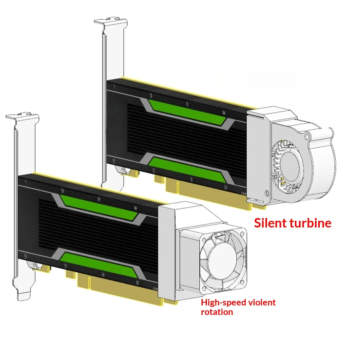 

For NVIDIA For Tesla P4/T4/M4/L4/A2 Graphics Card Universal Turbo/High-Performance Fan Cooler