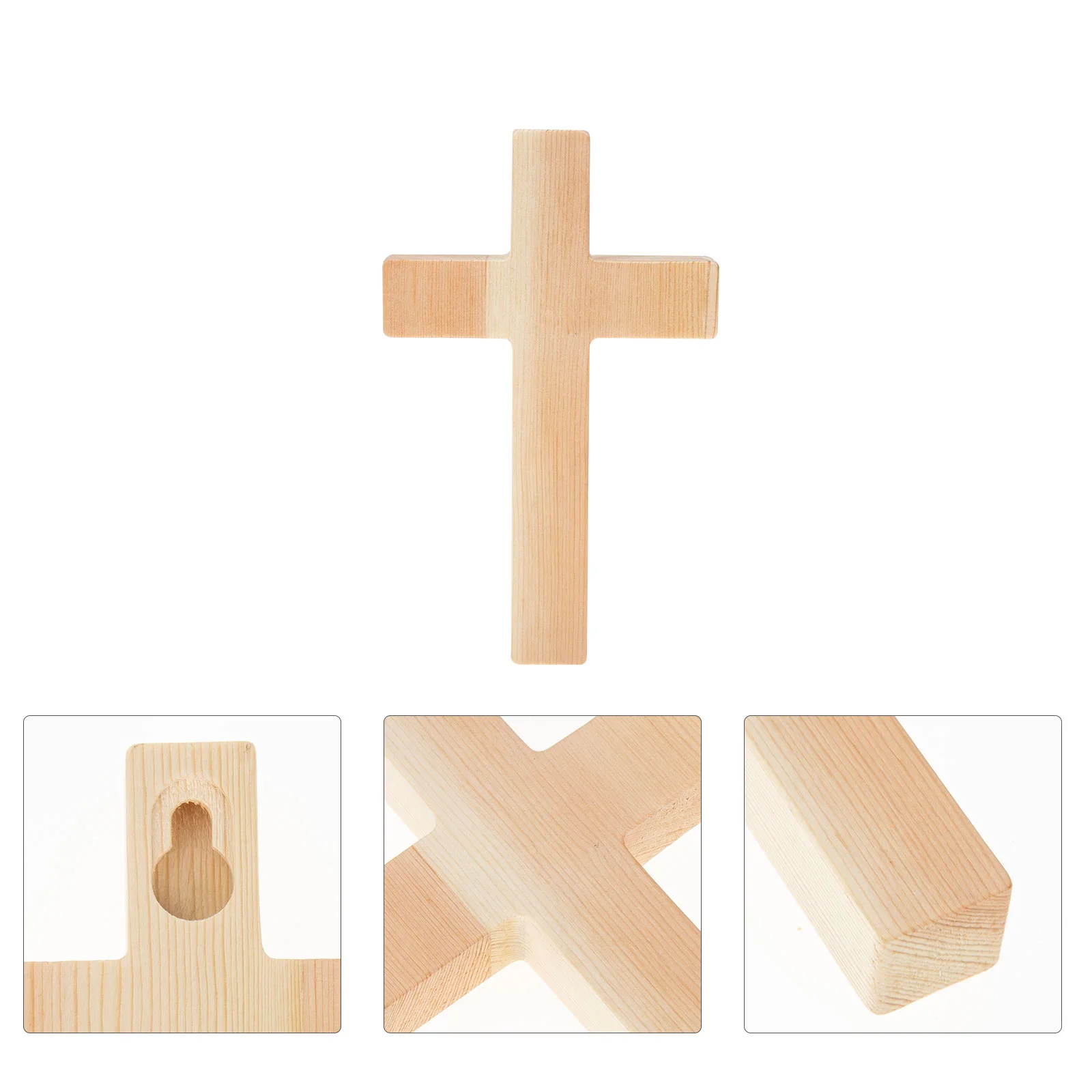 Cross Wall Decoration Ornament Wall-mounted God Wooden Catholic Cross Baptism Gifts for Girl Pendant