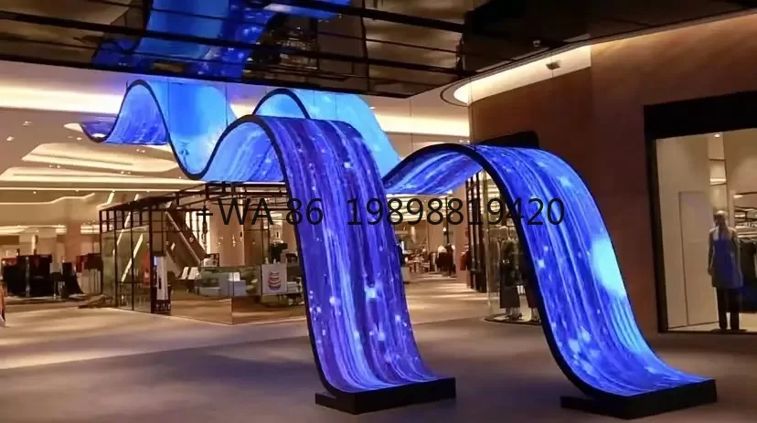 DIY Customized Special Shaped LED Display Ribbon Screen Ring Screen Flexible Curve Panel Screen Large Shopping Mall