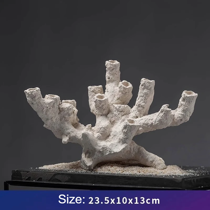 خزان الأسماك المناظر الطبيعية المواد حوض السمك المناظر الطبيعية الحلي شخصية النمذجة حجر نحت الديكور بوسيدون تمثال إله البحر #5